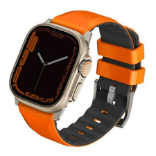 Uniq Strap Linus Apple Watch Series 1/2/3/4/4/5/6/7/8/SE/SE2/Ultra 42/44/45/49mm Airosoft szilikon narancssárga/Volt narancs okosóra kellék