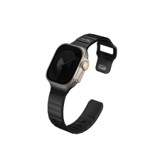 Uniq Stride KFM Apple Watch 49mm gumis szilikon szíj, fekete okosóra kellék