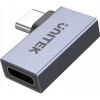 Unitek Adapter USB-C na USB-C kątowy płaski 40Gbps (A1040GY01)