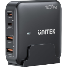 Unitek Ładowarka biurkowa GaN 100W 2xUSB-A 2xUSB-C (P1229ABK01-EU) mobiltelefon kellék
