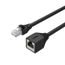 Unitek STP CAT6 Hosszabbító kábel 5m Fekete kábel és adapter