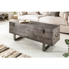 UNITY Dohányzóasztal - tárolóláda Unity Loft 115 cm szürke akácia bútor