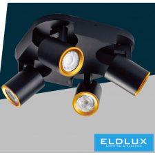 Universo Spot lámpatest 4xGU10 Max.35w IP20 220x220x108mm Fekete/Arany világítás