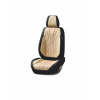  Univerzális autósüléshuzat-szett, első-hátsó, fekete és krémszínű ecobőr