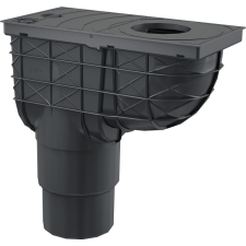 Univerzális esővíz elvezető 300×155/125/110 mm, függőleges, fekete, AGV4 hűtés, fűtés szerelvény