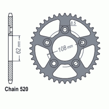Unknown BER5120-39 hátsó lánckerék Unknown Erőátviteli alkatrész Lánc, lánckerék, láncszett Hátsó lánckerék egyéb motorkerékpár alkatrész