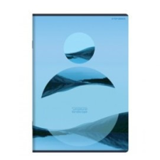  Unnatural landscape vonalas füzet, matt fóliás - lakkozott, A5/60 lap, Kék füzet