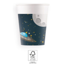 Űr Rocket Space papír pohár 8 db-os 200 ml FSC party kellék