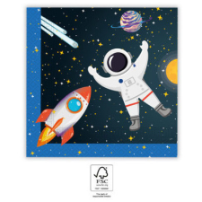 Űr Rocket Space, Űr szalvéta 20 db-os 33x33 cm FSC party kellék