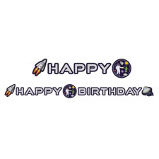 Űr Space, Űr Happy Birthday felirat 192 cm party kellék