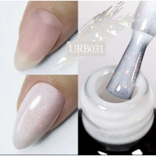  UR Sugar Csillámos Rubber Base Gél - Fehér lakk zselé