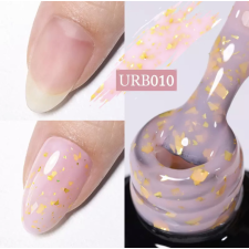 UR Sugar Rubber Base Gél Rózsaszín-arany glitter urb010 lakk zselé