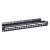  Üres keystone patch panel 1U-19coll 24xRJ45 port fogadására fém kábeltartóval LinkeoC 632850 Legrand