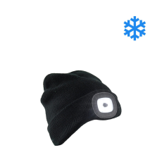 Urgent 7091 kötött sapka LED lámpával - fekete