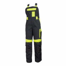 Urgent -Y Kantáros Nadrág Fekete-Neonsárga - 52 munkaruha