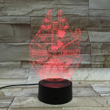  Űrhajó 3D led lámpa világítás