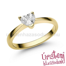 Úristen, házasodunk! E203SC - CIRKÓNIA köves sárga arany Eljegyzési Gyűrű gyűrű