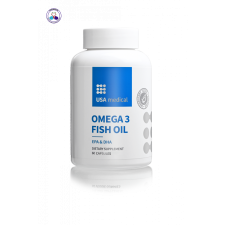 USA Medical Omega 3 halolaj kapszula OMEGA-3 FISH OIL – 60 db vitamin és táplálékkiegészítő