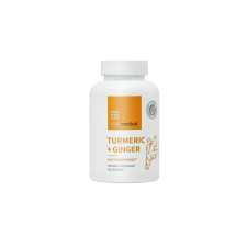 USA Medical TURMERIC & GINGER - Kurkuma és gyömbér kapszula BioPerine®-nel 60 db vitamin és táplálékkiegészítő