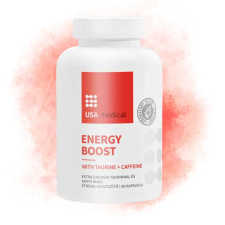 USA Medical Usa medical Energy Boost taurinnal és koffeinnel kapszula 60 db vitamin és táplálékkiegészítő