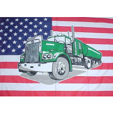  USA zászló kamionnal (B-18) 90 x 150 cm dekoráció