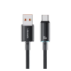 USAMS CLOUD SERIES adatkábel USB - Type-C, 120cm, FEKETE