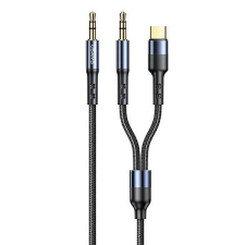USAMS kábel fonott 2 az 1-ben 1,2m gyorstöltés (USB-C/Jack 3,5mm Jack 3,5mm) SJ555YP01 (US-SJ555) kábel és adapter