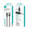 USAMS kábel fonott U78 USB-C 1.2m LED 6A gyorstöltés fehér SJ544USB02 (US-SJ544)