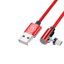USAMS kábel mágneses csatlakozóval U54 1m microUSB piros SJ446USB02 (US-SJ446) mobiltelefon kellék
