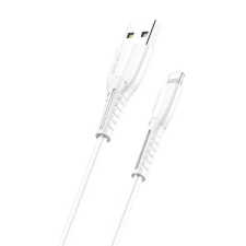 USAMS kábel U35 lightning 2A gyorstöltés 1m fehér SJ364USB02 (US-SJ364) mobiltelefon kellék