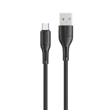 USAMS kábel U68 microUSB 2A gyorstöltés 1m fekete SJ502USB01 (US-SJ502) mobiltelefon kellék