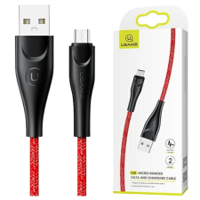  Usams Micro Usb Brided Kábel 2M 2A Gyorstöltés Telefonokhoz Viros kábel és adapter