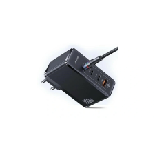USAMS PD T50 3x USB-C / USB-A Hálózati töltő - Fekete (100W) (USA001214) mobiltelefon kellék