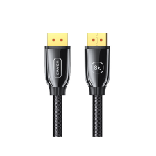 USAMS SJ532 U75 8K DP to DP 1.4 Kábel 2 Méter Fekete kábel és adapter