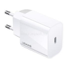 USAMS T34 hálózati töltő Type-C aljzat (20W, PD gyorstöltő) FEHÉR (CC118_W)