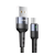 USAMS U26 adatkábel USB - Type-C, LED jelzés, FEKETE