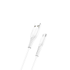 USAMS U35 USB-A apa - Micro USB-B apa 2.0 Adat és töltőkábel - Fehér (1m)
