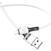 USAMS U52 adatkábel (USB - lightning, 2A, gyorstöltő, 100cm, törésgátló) FEHÉR Apple iPhone 14 Pro / iPhone 14 Plus / iPhone 14 (SJ434USB01) (69865-uniw)