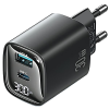 USAMS USB-C / USB-A Gyorstöltő Adapter 30W - Fekete (USA001440)