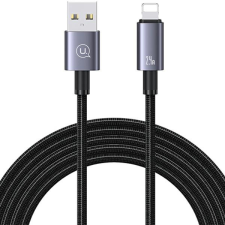 USAMS USB Lightning 2.4A 1.2m gyors töltő acél kábel SJ667USB01 (US-SJ667) mobiltelefon kellék