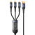 USAMS USB Lightning + Micro USB + USB Type C Átalakító Fekete 1.2m SJ582USB01