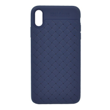 USAMS Woven szilikon telefonvédő (fonott minta) SÖTÉTKÉK [Apple iPhone XS Max 6.5] tok és táska