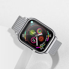  USAMS ZB68IW2 Apple Watch ezüst mágneses fém szíj és tok (44MM) okosóra kellék