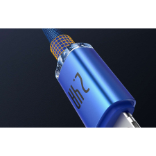  USB-kábel a Lightning Baseus Crystal Shine, 2,4A, 2m (kék) kábel és adapter