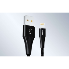  USB Lightning kábel Vipfan A01, 3A, 1,2m, fonott (fekete). kábel és adapter