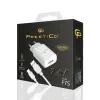  USB Prestico​ F7S 1XUSB 2,4A, Hálózati töltő (+C-Type USB kábel), fehér