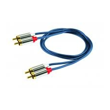USE Audió kábel, 2 RCA fém dugó-2 RCA fém dugó, 1 m (A 3-1M) hosszabbító, elosztó