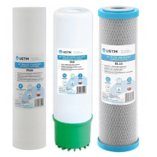 USTM 3 lépcsős szűrőkészlet vaseltávolításhoz 10&quot; USTM (vasas vízhez) vízszűrő