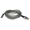 utángyártott Apple iPad iPhone 14 Pro készülékhez kábel (USB-A 2.0 (Apa), Lightning (Apa), 180cm, Fekete / Szürke, 2.4V) - Utángyártott