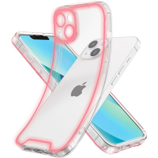 utángyártott Apple Iphone 12 Pro foszforeszkáló / sötétben világító szilikon tok, rózsaszín tok és táska
